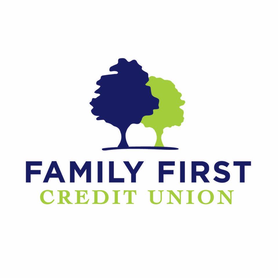 Premium Member Family First Credit Union Logo with blue and green trees and lettering
